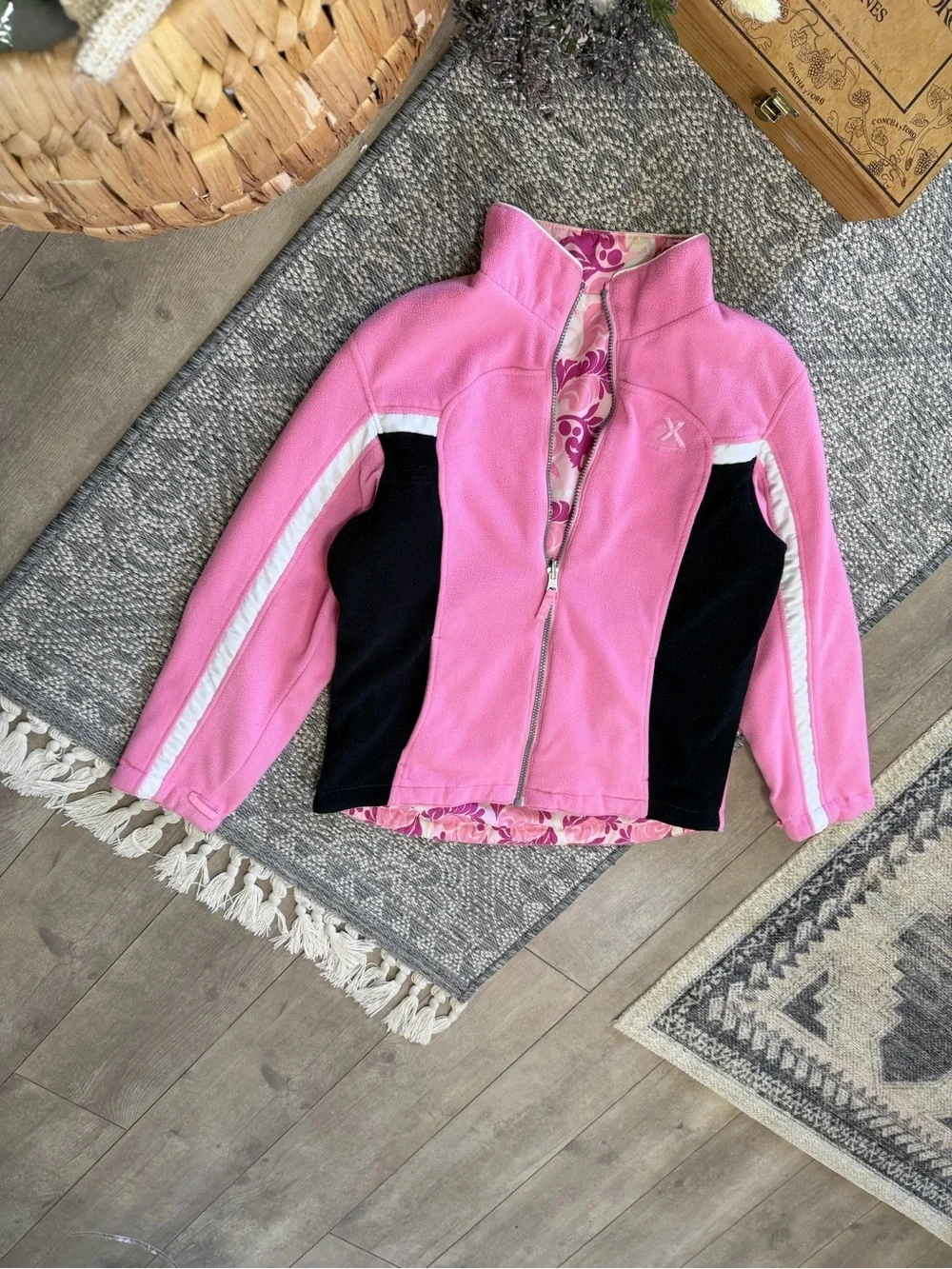 Vintage ZeroXposur Girls Pink Reversible Jacket Size XL